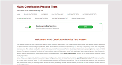 Desktop Screenshot of hvaccertificationpracticetests.com